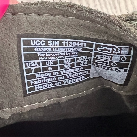 UGG Hapsburg Waterproof Suede Lace-up Ankle Booties US7 Green Slate $150 - Picture 7 of 9